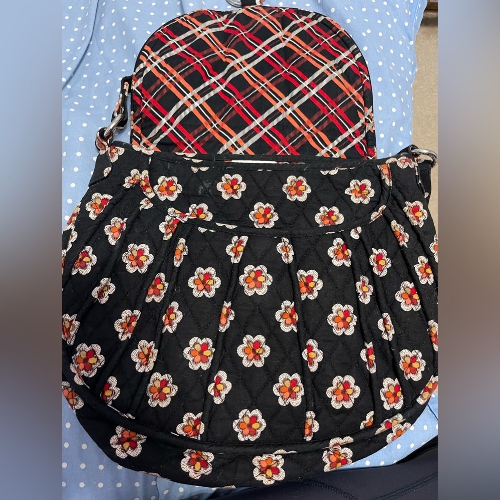 Vera Bradley Saddle Up Black Floral Bag - Picture 2 of 9